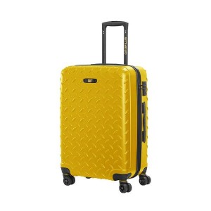 Caterpillar 4 Wheels Industrial Plate 24" Trolley Cat Men's Luggages Yellow | 352960-ESF