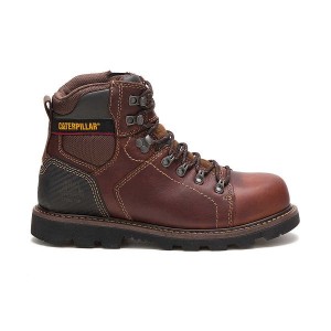 Caterpillar Alaska 2.0 Steel Toe Men's Work Boots Brown | 987403-COU