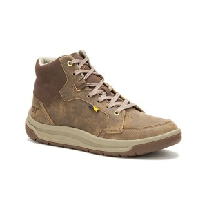 Caterpillar Apa Cush Mid Men's Boots Brown | 743810-IMG