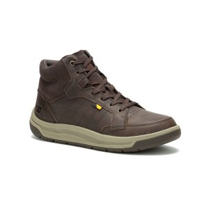 Caterpillar Apa Cush Mid Men's Boots Coffee | 391076-ENA