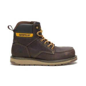 Caterpillar Calibrate Steel Toe Men's Work Boots Brown | 148359-SNR