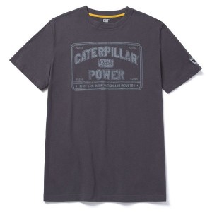 Caterpillar Caterpillar Power Tee Men's T-Shirt Grey | 963275-BVI