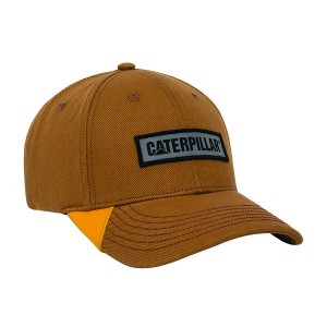 Caterpillar Caterpillar Reflective Patch Men's Hats Brown | 940352-UES