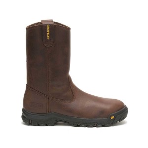 Caterpillar Drawbar Steel Toe Men's Work Boots Brown | 682937-WYR