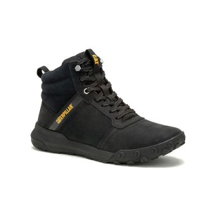 Caterpillar Hex Ready Mid Men's Boots Black / Black | 281069-OHT