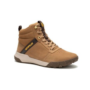 Caterpillar Hex Ready Mid Men's Boots Brown | 964783-FRQ