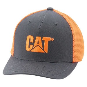 Caterpillar Hi-Vis Mesh Men's Caps Orange | 540683-MWE