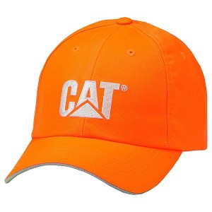 Caterpillar Hi-Vis Trademark Men's Caps Orange | 653471-PZO