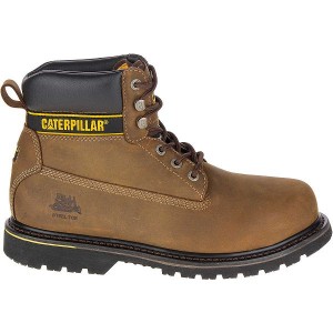 Caterpillar Holton Steel Toe S3 HRO SRC Men's Work Boots Dark / Brown | 941736-KTN