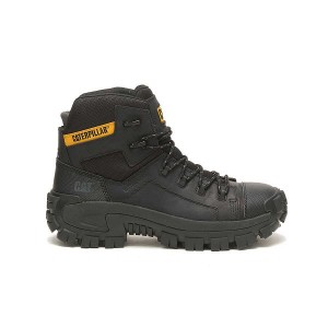 Caterpillar Invader Hiker Waterproof Composite Toe Men's Work Boots Black | 283074-WKZ