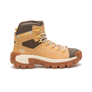 Caterpillar Invader Hiker Waterproof Composite Toe Men's Work Boots Brown | 321845-KLR