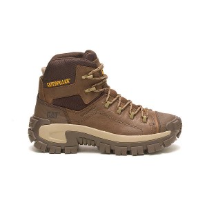 Caterpillar Invader Hiker Waterproof Men's Work Boots Brown | 065128-XUY