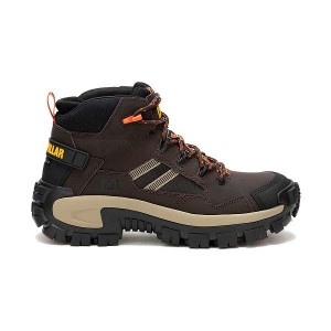 Caterpillar Invader Mid Vent Composite Toe Men's Work Boots Coffee | 569041-WDC