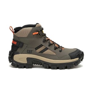 Caterpillar Invader Mid Vent Composite Toe Men's Work Boots Khaki | 395271-NZX