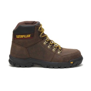 Caterpillar Outline Steel Toe Men's Work Boots Brown | 021946-HOG