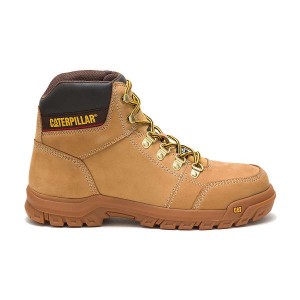 Caterpillar Outline Steel Toe Men's Work Boots Brown | 840517-EVJ