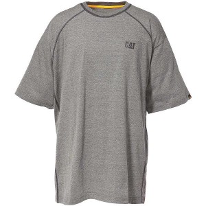 Caterpillar Performance Short Sleeve Tee Men's T-Shirt Grey | 487095-EKJ