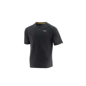 Caterpillar Performance Short Sleeve Tee Men's T-Shirt Black | 763109-RQG