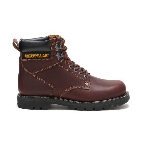 Caterpillar Second Shift Men's Work Boots Brown | 738142-YDU