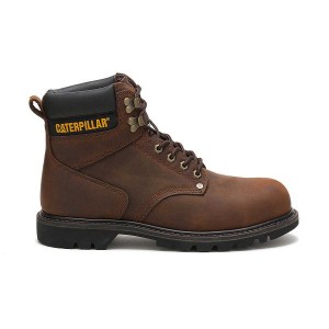 Caterpillar Second Shift Steel Toe Men's Work Boots Dark / Brown | 031827-SXD