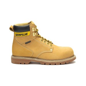 Caterpillar Second Shift Waterproof Steel Toe Men's Work Boots Brown | 892516-RSI