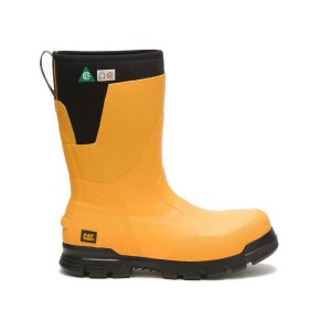 Caterpillar Stormers 11" Steel Toe CSA Women's Rubber Boots Yellow | 754160-WYO