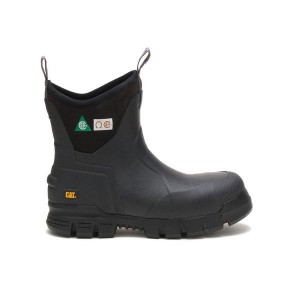 Caterpillar Stormers 6" Steel Toe CSA Women's Rubber Boots Black | 395784-EMW