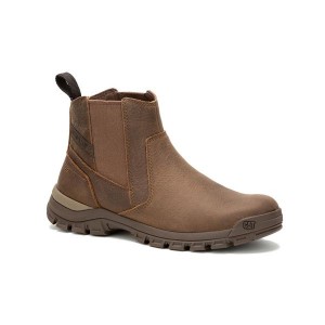 Caterpillar Threshold Men's Chelsea Boots Light / Brown | 086359-DYF