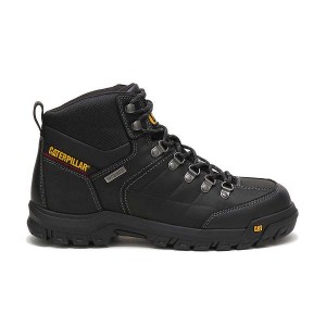 Caterpillar Threshold Waterproof Steel Toe Men's Work Boots Black | 630192-JSI