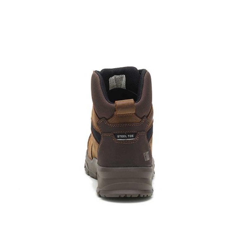 Caterpillar Accomplice X Waterproof Steel Toe Men's Work Boots Brown | 502916-OGQ