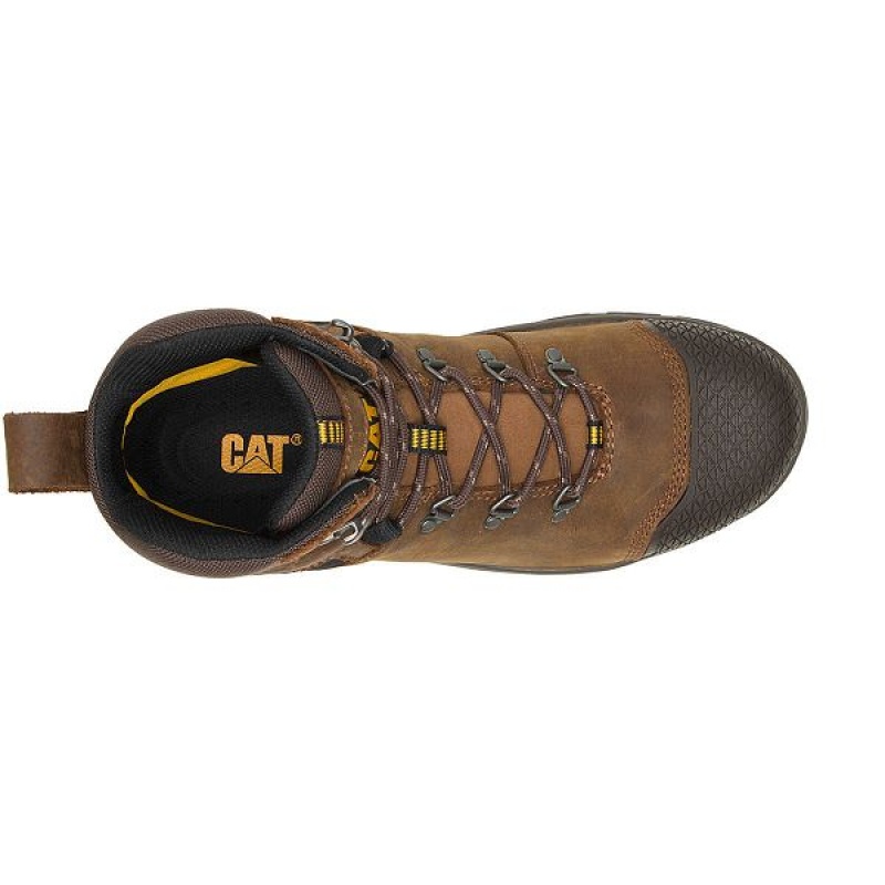 Caterpillar Accomplice X Waterproof Steel Toe Men's Work Boots Brown | 502916-OGQ