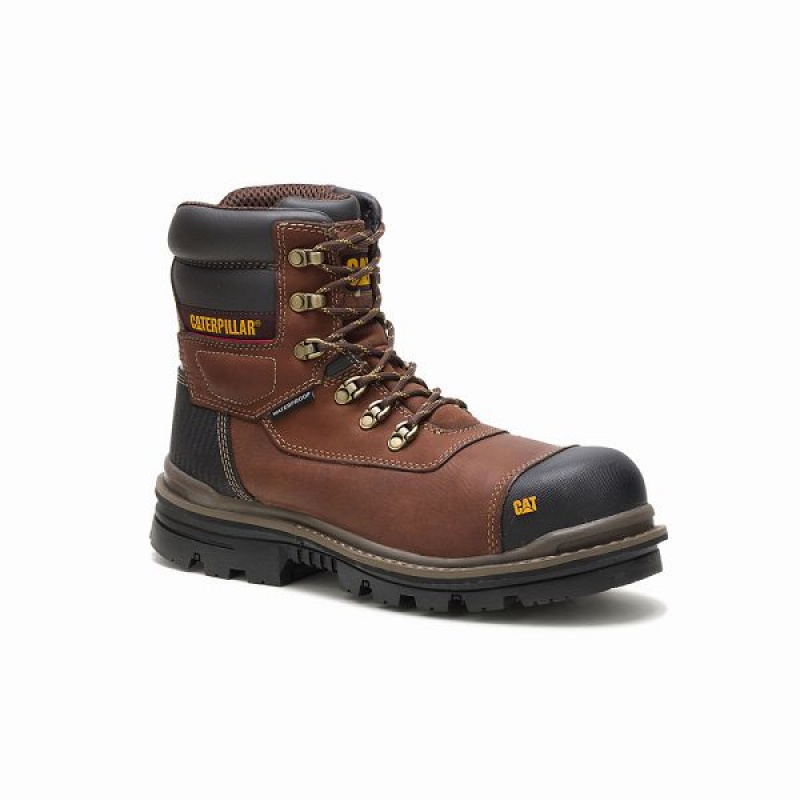 Caterpillar Adhesion Ice + Thinsulate Composite Toe Men's Work Boots Brown | 697834-ORK