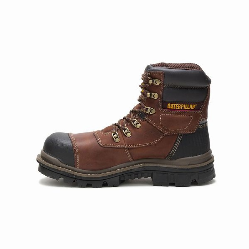 Caterpillar Adhesion Ice + Thinsulate Composite Toe Men's Work Boots Brown | 697834-ORK