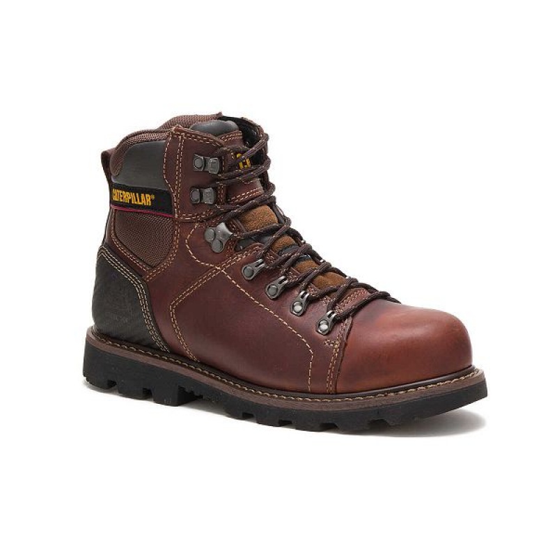 Caterpillar Alaska 2.0 Steel Toe Men's Work Boots Brown | 987403-COU