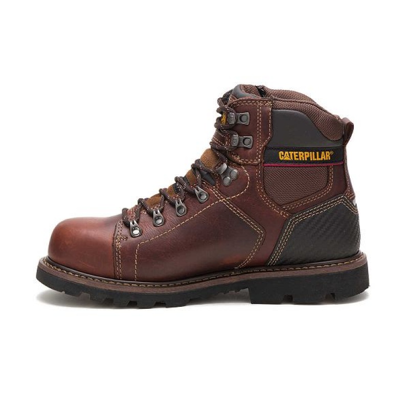 Caterpillar Alaska 2.0 Steel Toe Men's Work Boots Brown | 987403-COU