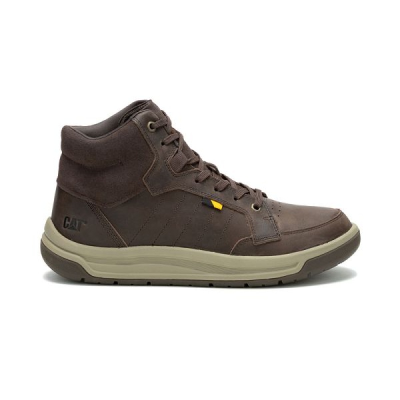 Caterpillar Apa Cush Mid Men's Boots Coffee | 391076-ENA