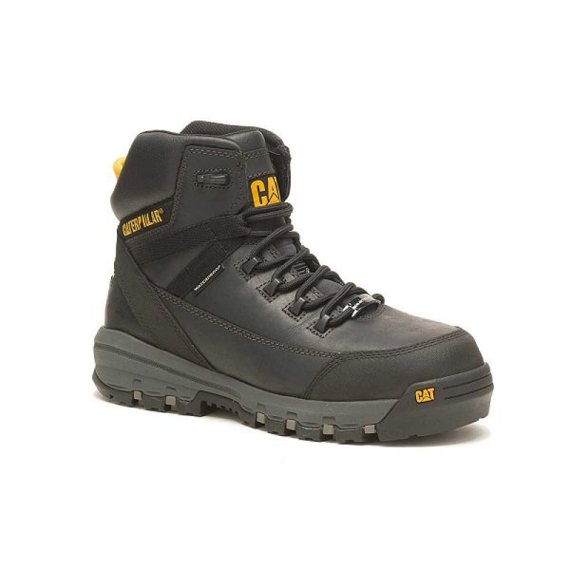 Caterpillar Breakwater Waterproof Thinsulate™ Carbon Composite Toe Men's Work Boots Khaki | 126395-ANO