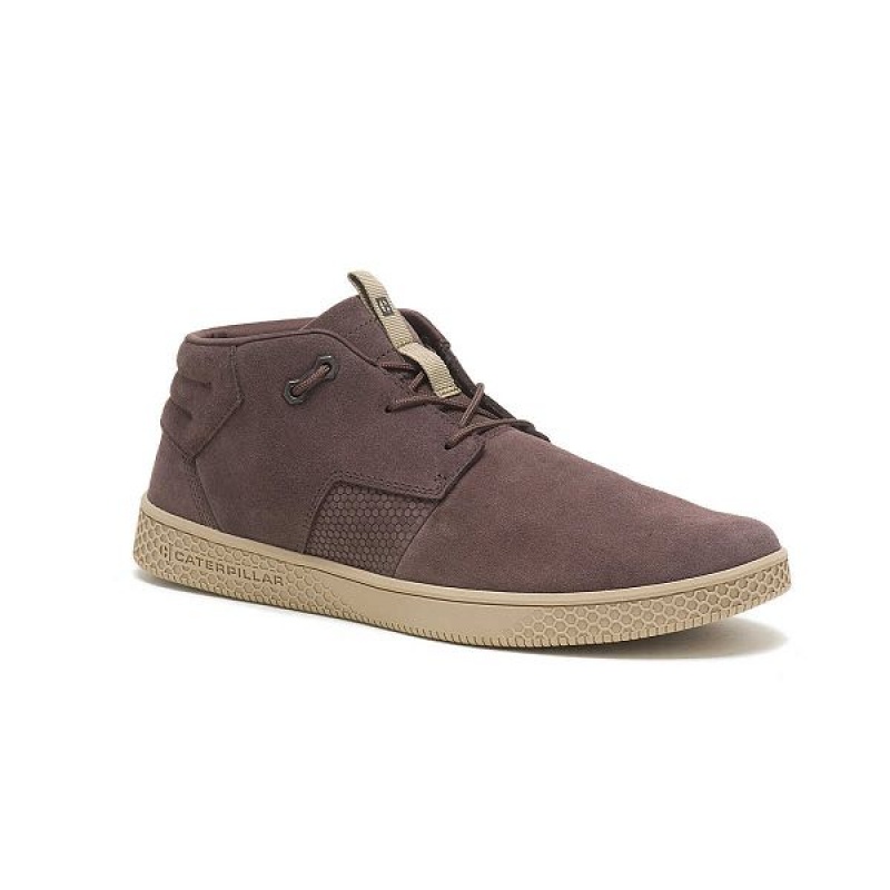 Caterpillar CODE Pause Mid Men's Sneakers Coffee | 567194-VGH