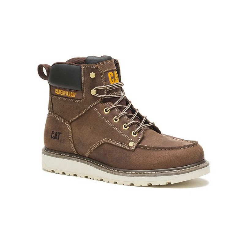 Caterpillar Calibrate Men's Work Boots Khaki | 647082-ZTR