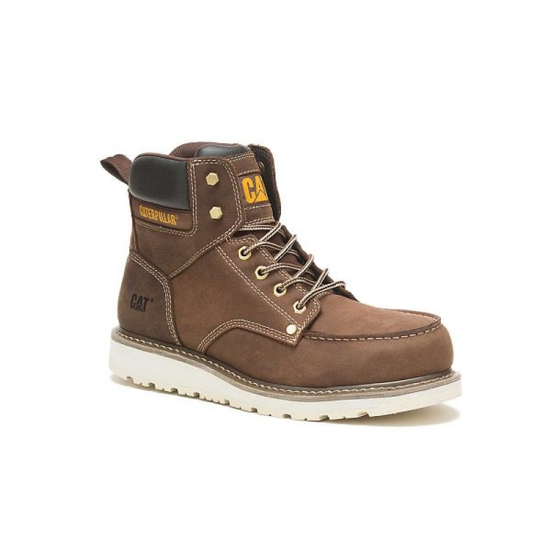 Caterpillar Calibrate Steel Toe Men's Work Boots Khaki | 510934-FHP