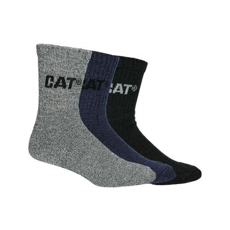 Caterpillar Cap Sock Bundle Cat Men's Socks Black | 216398-LWS