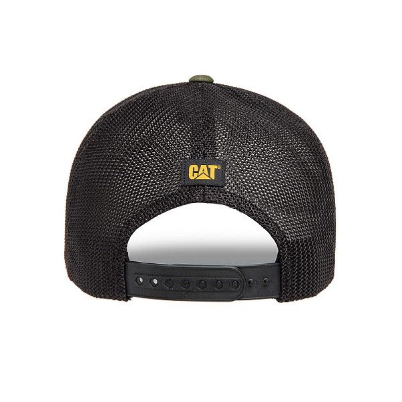 Caterpillar Cat Equipment 110 Men's Caps Green / Black | 452189-RFQ