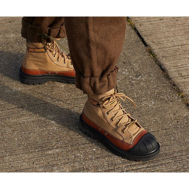 Caterpillar Cat Footwear x Nigel Cabourn Omaha Men's Boots Brown | 497682-IUK