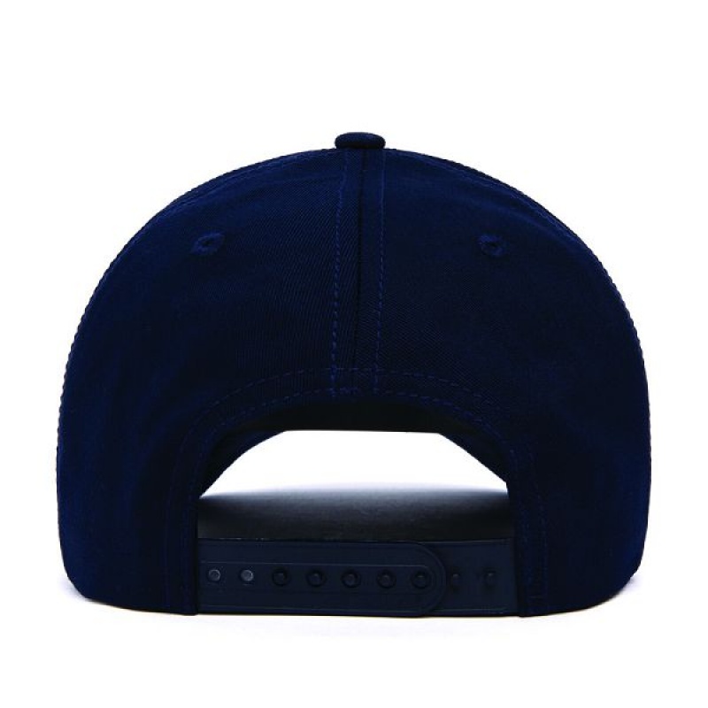 Caterpillar Cat Logo Silicone Patch Men's Hats Blue | 798126-WGB