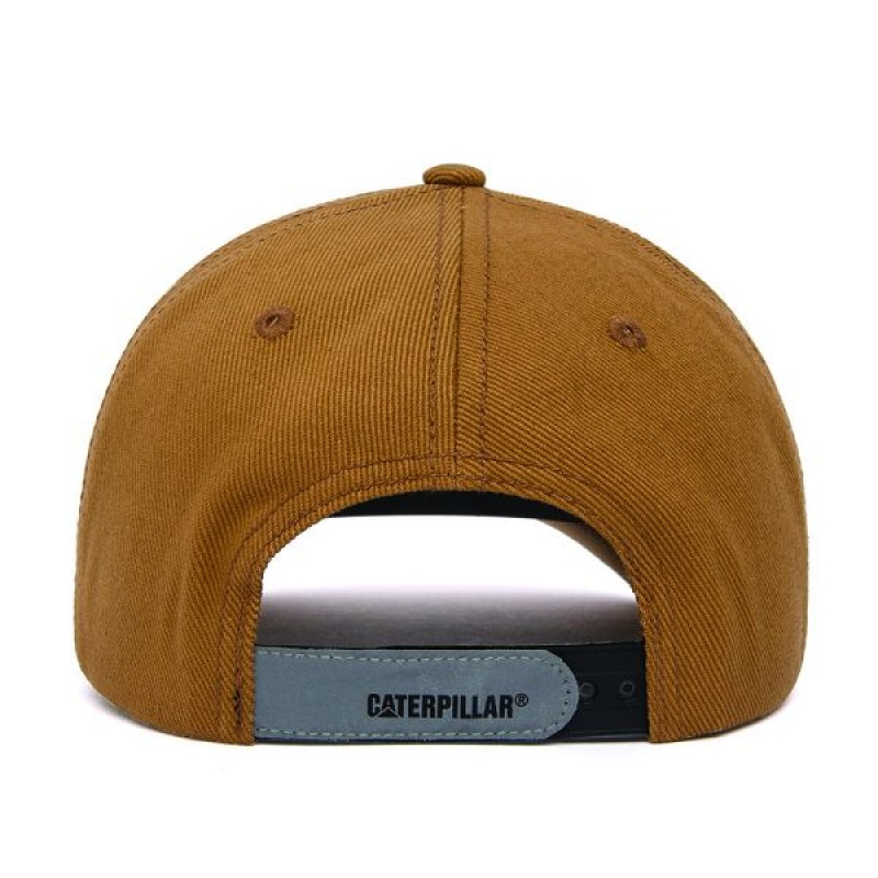 Caterpillar Caterpillar Reflective Patch Men's Hats Brown | 940352-UES