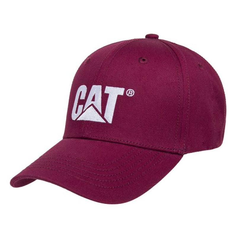 Caterpillar Classic Logo Men\'s Hats Red | 902874-UNO