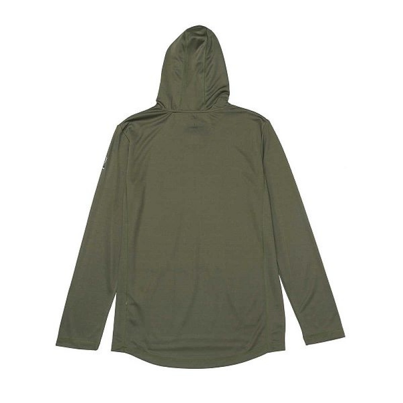 Caterpillar Coolmax Lightweight Pullover Men's Hoodie Green | 867524-BUZ