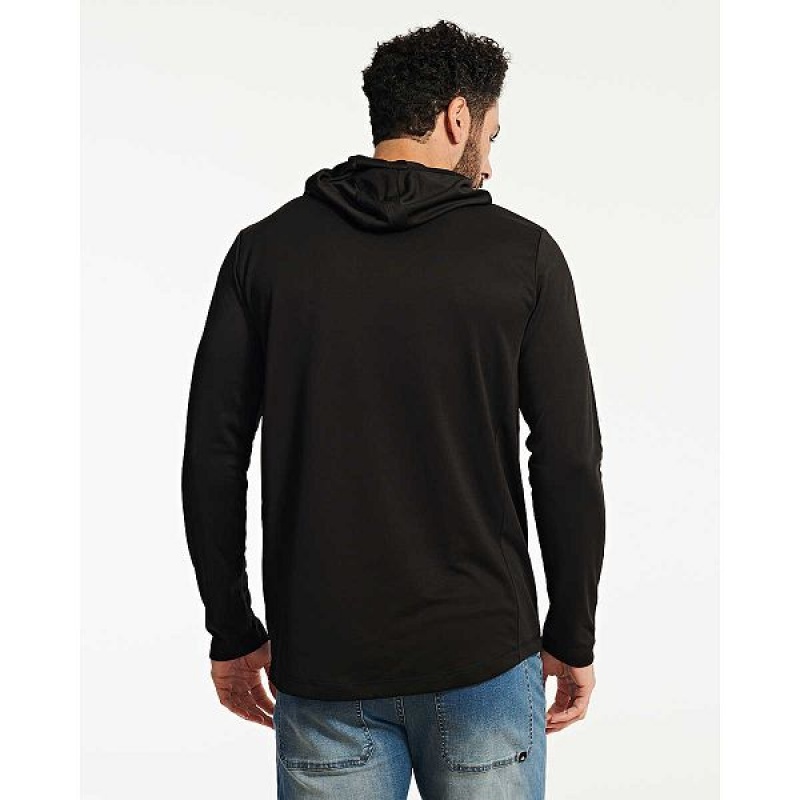 Caterpillar Coolmax Lightweight Pullover Men's Hoodie Black | 327016-IZK