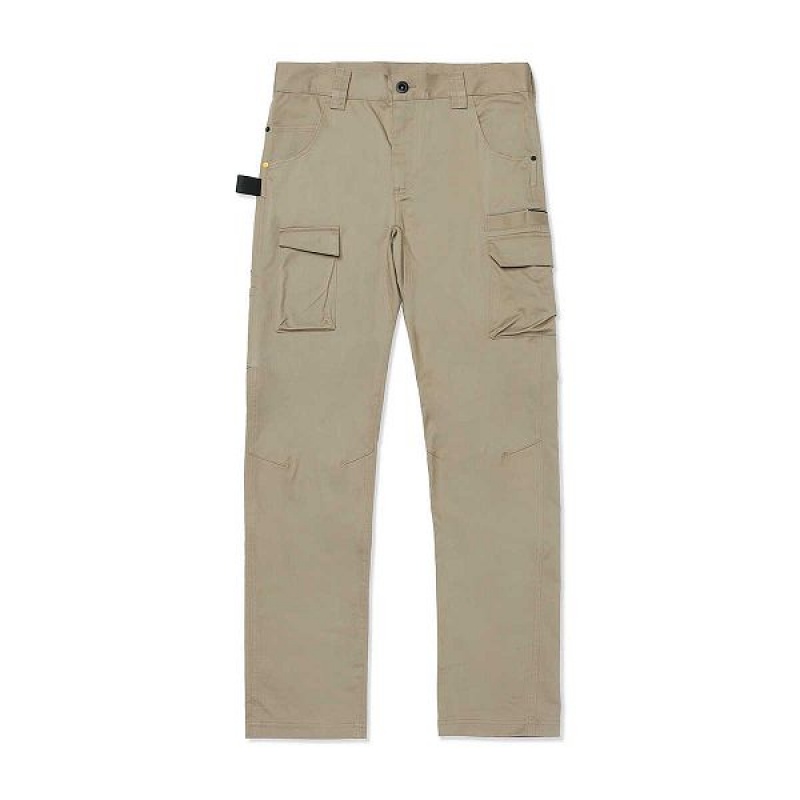 Caterpillar Coolmax Outdoor Work Men\'s Pants Khaki | 531084-FCE