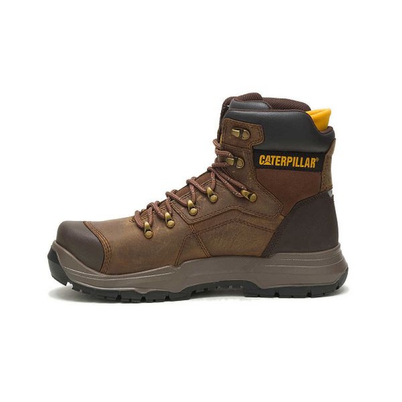 Caterpillar Diagnostic 2.0 Waterproof Steel Toe Men's Work Boots Brown | 508349-HZS